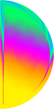 Cool Neon Chrome Half Circle Shape